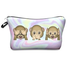 Multi-Colors Clutch Storage Women Cosmetic Cases 3D Print Fashion Holy Monkey USA Pattern Lady Travel Handbag Makeup Bag LHZB3