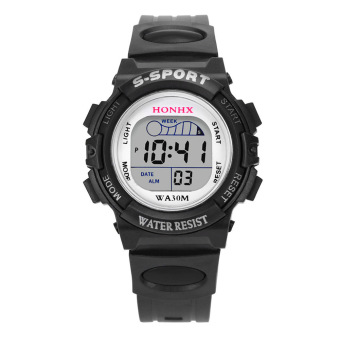 Multifunction Waterproof Sport Electronic Digital Wrist Watch (Black) - intl  