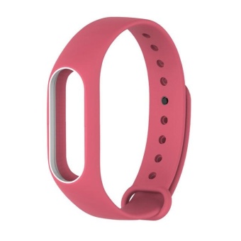 New Arrival Smart Wristband Band Strap For Xiaomi Mi Band 2 Smart Bracelet Miband 2 Replacement Silicone Wrist Strap Pink White - intl  