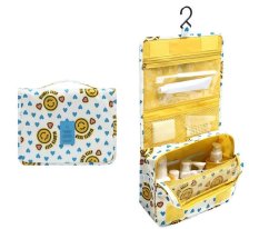 New Travel Toiletry Bag Organizer Cosmetic Case Makeup Beauty Bag Hanging Yellow Smile - intl