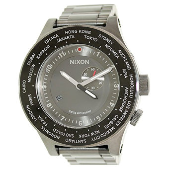 Nixon Men's A379131-00 Passport SS Analog Display Japanese Quartz Grey Watch - Intl  