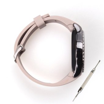 Olahraga tahan lama silikon Band tali pengikat untuk perhiasan Samsung Gear S2 klasik SM-R732 inci Abu-abu muda  
