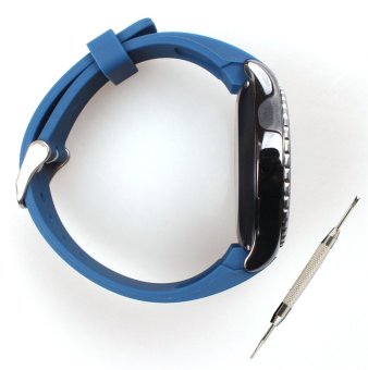 Olahraga tahan lama silikon Band tali pengikat untuk perhiasan Samsung Gear S2 klasik SM-R732 inci biru indah  