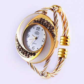 ooplm 2015 New Fashion elegant Bracelet Watch for Women Dress Watch Black Rhinestone Wristwatch on Sale (white)  