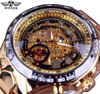 Pemenang nomor olahraga desain panel keemasan atas merek jam tangan pria mewah jam otomatis Montre Hom kerangka Pria menonton - International  