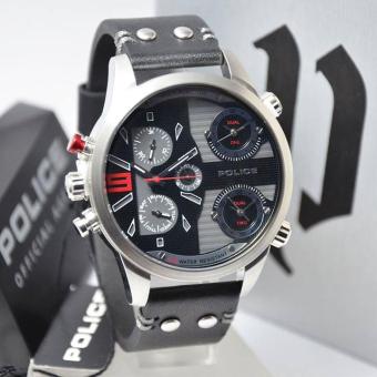 Police 14374JS-02 Features 3 Time Zones (Silver Black)  