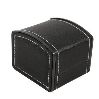 PU Leather Bracelet Bangle Jewelry Wrist Watch Present Gift Display Case Box (Black) - intl  