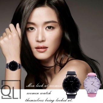 Quincy Label Jam Tangan Cluse Wanita Analog Fashion Quartz Strap Wrist Watch - Black  