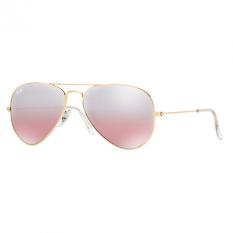 Ray-Ban Sunglasses Aviator Large Metal RB3025 - Gold (001/3E) Size 55 Crys.Brown-Pink Silver Mirror