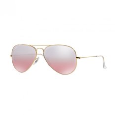 Ray-Ban Sunglasses Aviator Large Metal RB3025 - Gold (001/3E) Size 58 Crys.Brown-Pink Silver Mirror