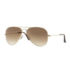 Ray-Ban Sunglasses Aviator Large Metal RB3025 - Gold (001/51) Size 58 Crystal Brown Gradient