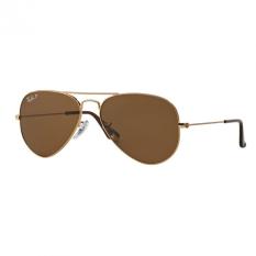 Ray-Ban Sunglasses Aviator Large Metal RB3025 - Gold (001/57) Size 62 Crystal Brown Polarized
