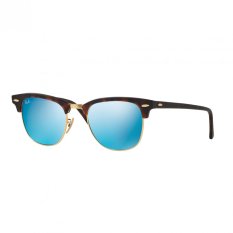 Ray-Ban Sunglasses Clubmaster RB3016 - Sand Havana/Gold (114517) Size 51 Grey Mirror Blue