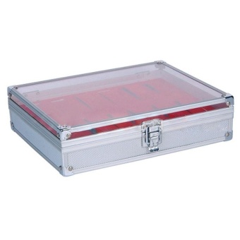 Red 12 Grid Slots Watches Display Storage Box Aluminium Square Organizer - intl  