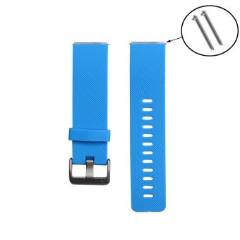 Replacement Rubber Wrist Band Strap Bracelet Watchband For Fitbit Blaze Watch (Blue)  