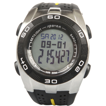 S & F SPOVAN Blade-V Professional Military/Climbing/Ski Digital Watch w/Altimeter Barometer Thermometer 30m Waterproof (Yellow+Black) - intl  