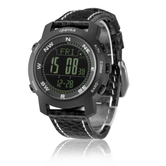 S & F SPOVAN Bravo-II Multifunctional Digital Sports Watch w/ Compass Altimeter Barometer Thermometer 30m Waterproof (Black) - intl  