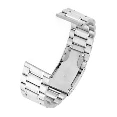 S & F Solid Stainless Steel Watch Band Strap Straight End 26mm Silver