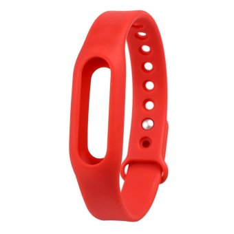 Silicone Band Strap Anti-lost Design Wristband for Xiaomi Miband (RED)  