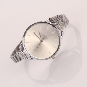 Silver Girls Women Ladies Analog Stainless Quartz Bracelet Wrist Watch - intl  