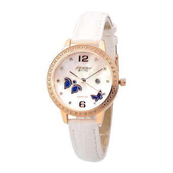 SINOBI 1175 Elegant Women Wrist Watches Leather Watchband 10Bar Waterproof Quartz Clock - intl  