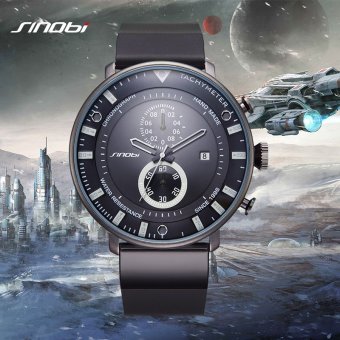 SINOBI 9689 Star Wars Ultra Thin Chronograph Mens Wrist Watches Rubber Watchband Brand Military Geneva Quartz Clock - intl  