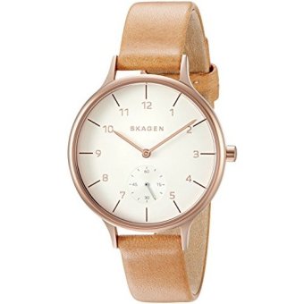 Skagen Womens Anita Quartz Stainless Steel and Brown Leather Casual Watch - intl  