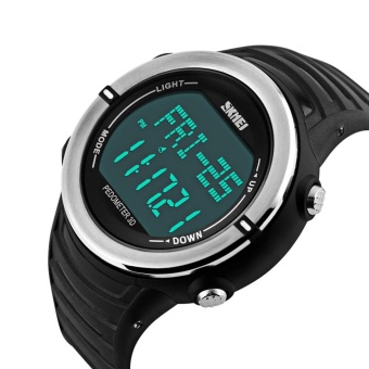 Skmei 1111 Heart Rate Sports Digital Watch with Pedometer Function Water Resistant - intl  