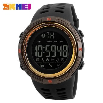 SKMEI Brand Watch 1250 Men Watch Bluetooth Pedometer Calories Chronograph Fashion Outdoor Sport Watches EL Backlight Waterproof Man Clock - intl  