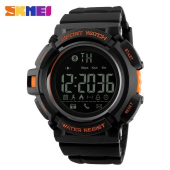 SKMEI merek Watch 1245 Bluetooth Watch pria olahraga Watches Pedometer kalori Chronograph Fashion 50M Waterproof Digital jam tangan  