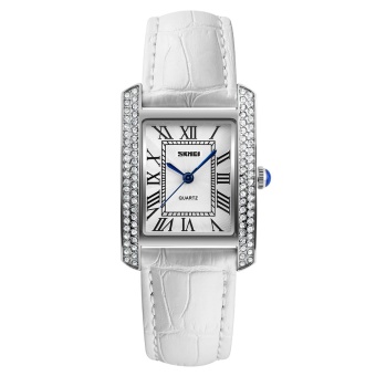 SKMEI merek Watch Fashion Retro perempuan jam tangan mewah kulit tali wanita kuarsa kasual Waterproof jam tangan 1281 - intl  
