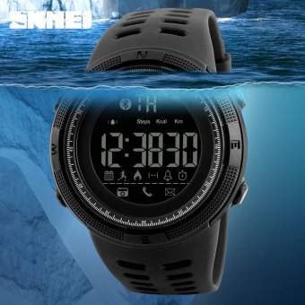 SKMEI merek Watch Smart Olahraga Watch baru SKMEI merek Bluetooth kalori Pedometer Fashion jam tangan pria 50M Waterproof Digital Clock Wristwatch1250 - intl  