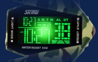 SKMEI Military Stealth Fighter LED Digital Sport Wrist Watch (Multicolor) - Intl  