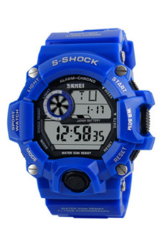 SKMEI S-Shock Mens Blue PU Strap Watch 1019  