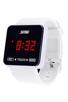 Skmei Unisex White Silicone Strap Watch 0950AT  