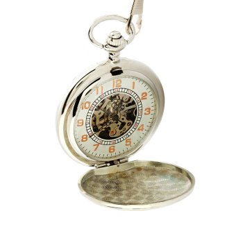 sougou Men's retro semi-automatic mechanical pocket watch (White) - intl  