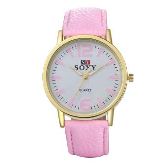 SOXY Cute Girl's Casual Style Beautful Quartz Wristwatch Pink+Multicolor  