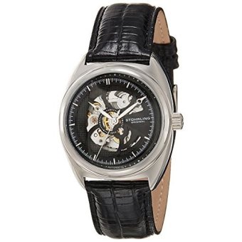 Stuhrling Original Mens 381.33151 Delphi Automatic Skeleton Black Leather Watch - intl  