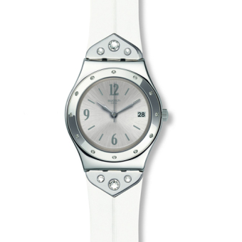 Swatch Women's YLS450 - Jam Tangan Wanita - Silver - Silicone  