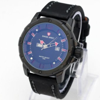 Swiss Army D46H120SA0135MHTMLM Daydate Jam Tangan Pria ( Hitam Merah)  