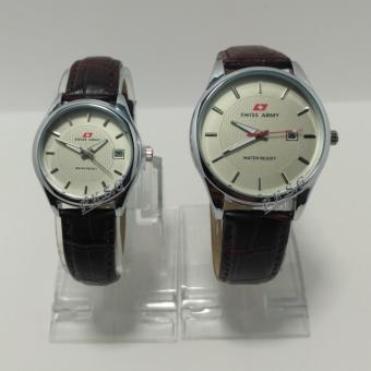 Swiss Army - Jam Tangan Couple - Original - Strap Kulit - SA-11A1B22  