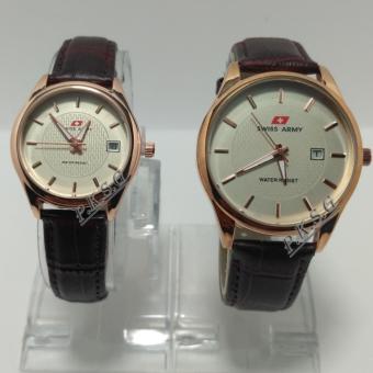 Swiss Army - Jam Tangan Couple - Original - Strap Kulit - SA-2282  