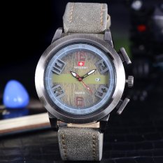 Swiss Army - Jam Tangan Pria - Body Bronze – Bronze Dial – Tali Kulit Abu2