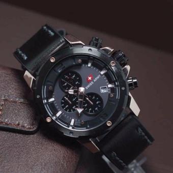 Swiss Army - SA 2155 - Jam Tangan Kasual Pria – Leather Strap – Chronograph  