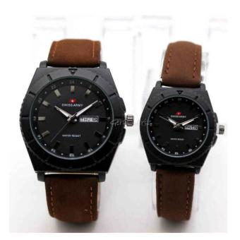 Swiss Army SA 3833 Jam Tangan Couple Pria & Wanita Strap Kulit  