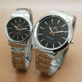 Swiss Time/Army - S2-53D67 Jam Tangan Couple Stainless Steel Silver  