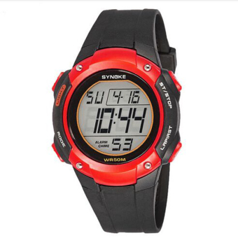 Synoke 62116 Brand Waterproof Watches Fashion Digital Watch Red  