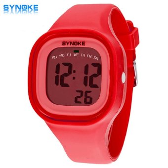 Synoke 66896 Colorful Lights LED Sports Watch Water Resistance with Day Date Alarm Stopwatch Function  