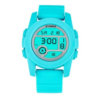 Synoke ABS materia young people Watches Sports Waterproof electronics Watch(Light blue) - intl  