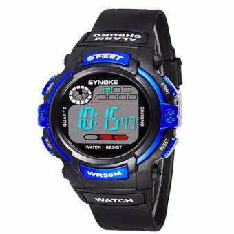 SYNOKE Fashion Famous Sport Digital Watches Top Brand LED Men Wrist Watch Male Electronic Clock Digital-watch(Blue) - intl  